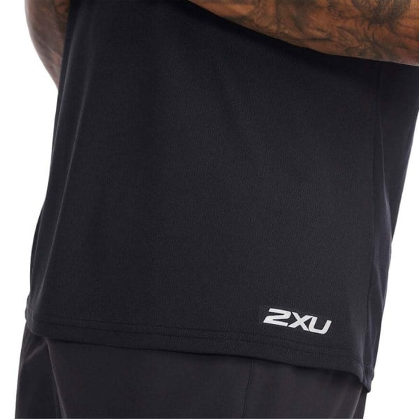 2XU Aero Mens Training Tank Top - Black/Silver Reflective