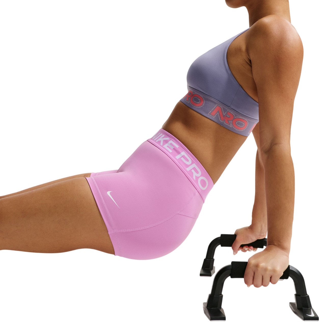 Nike Pro 3 Inch Womens Training Short - Light Magenta/White