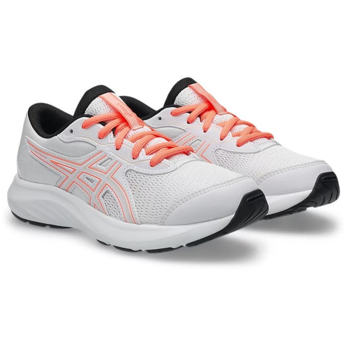 Asics Contend 9 GS - Kids Running Shoes - White/Pearl Pink