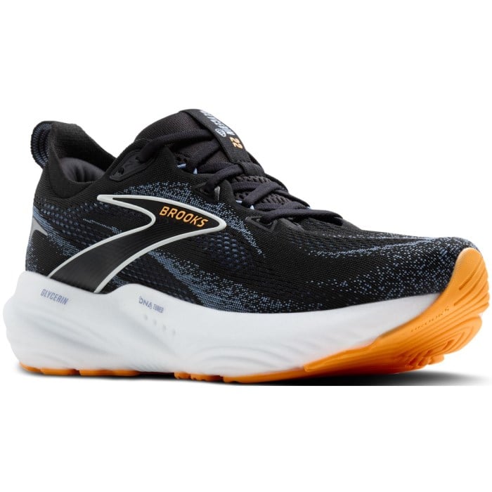 Brooks Glycerin 22 - Mens Running Shoes - Black/Country Blue/Orange Pop