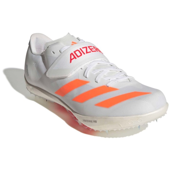 adidas Adizero HJ - Unisex High Jump Spikes - Cloud White/Lucid Orange/Lucid Red