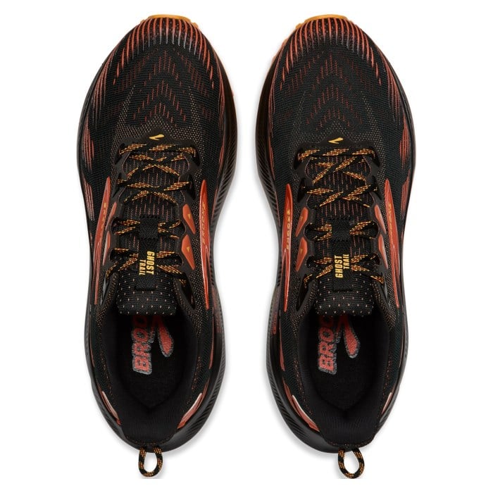 Brooks Ghost Trail - Mens Trail Running Shoes - Black/Red/Orange - image 4