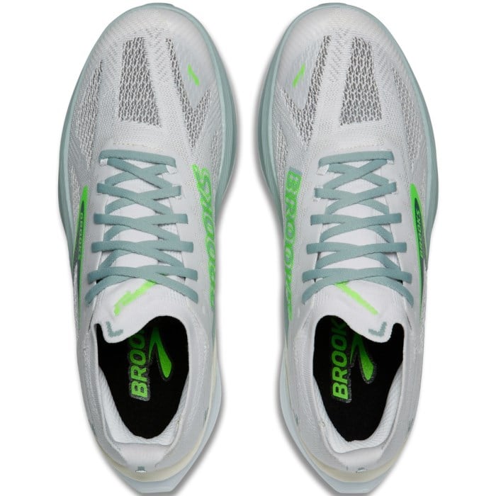 Brooks Hyperion Max 3 - Mens Running Shoes - White/Gray Mist/Green