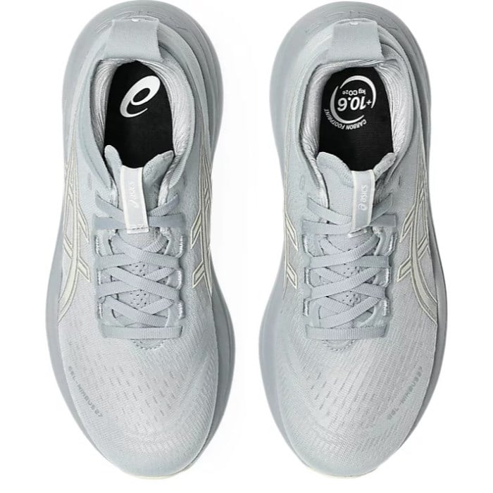 Asics Gel Nimbus 27 - Womens Running Shoes - Piedmont Grey/Cream