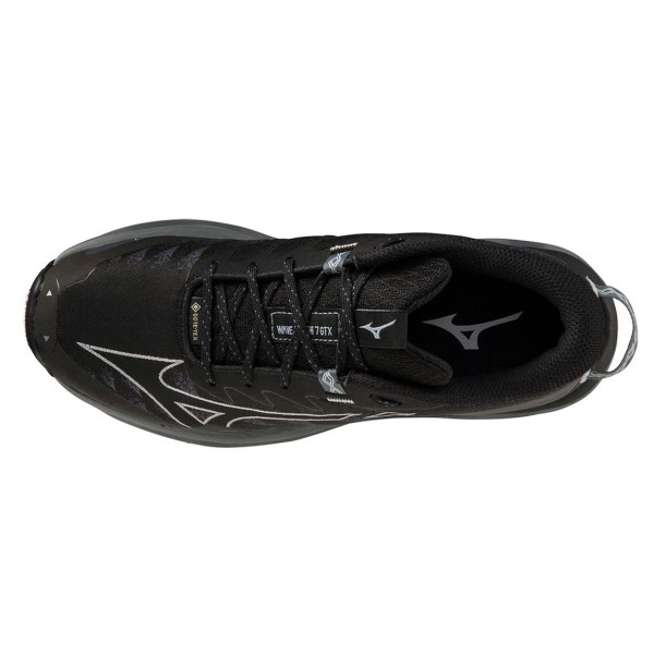Mizuno Wave Daichi 7 GTX - Womens Trail Running Shoes - Black/Ombre Blue/Stormy Weather
