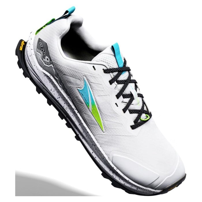 Altra Lone Peak 9+ - Mens Trail Running Shoes - White/Blue Fish/Sharp Green - image 6