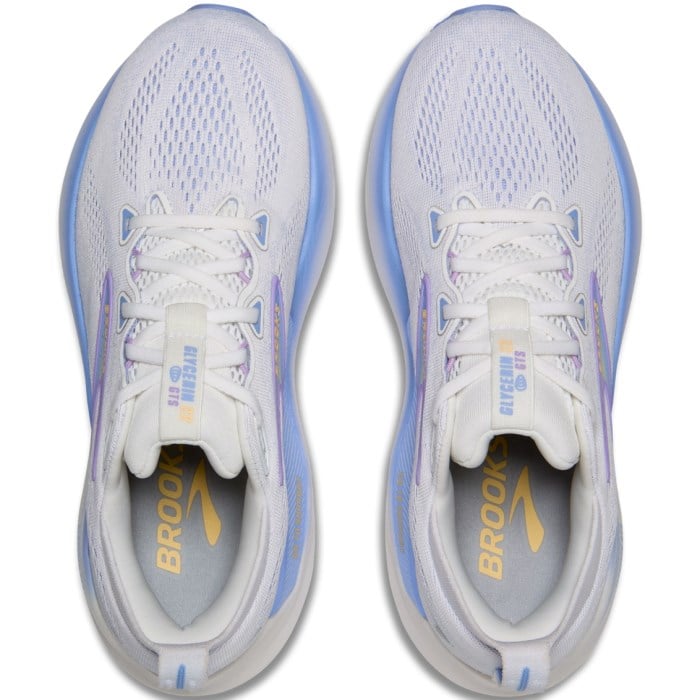 Brooks Glycerin GTS 22 - Womens Running Shoes - White/Blue Heron/Apricot