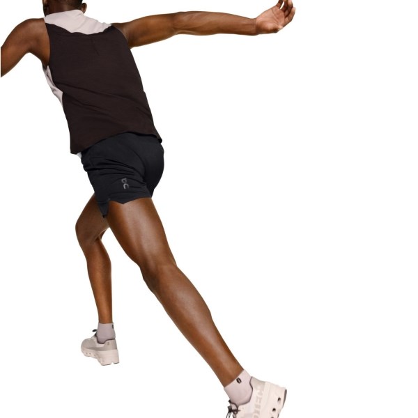 On Running 5 Inch Lightweight Mens Running Shorts - Black