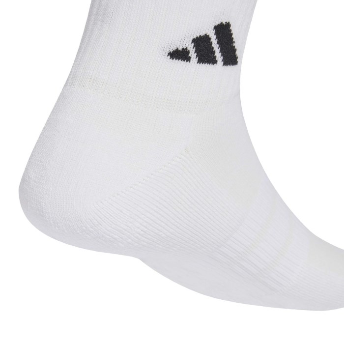 adidas Cushioned Essentials Unisex Ankle Socks - 6 Pack - White/White/Black - image 4