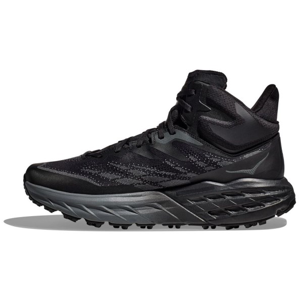 Hoka Speedgoat 5 Mid GTX - Mens Hiking Boots - Black/Black