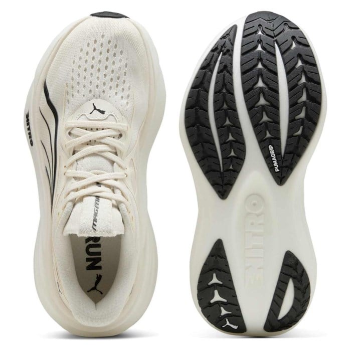 Puma MagMax Nitro 2 - Womens Running Shoes - Warm White/Puma Black