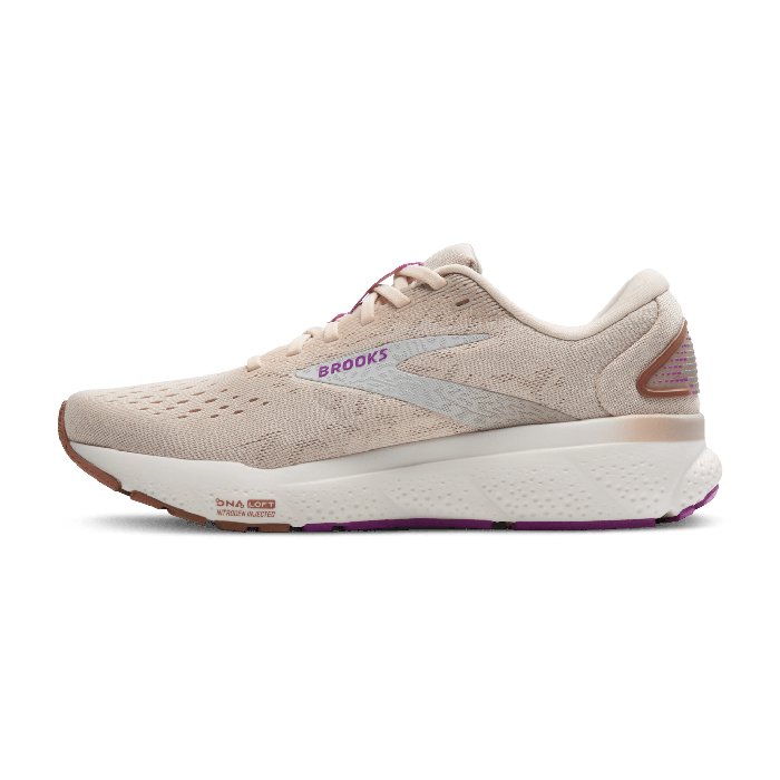 Brooks Ghost 16 - Womens Running Shoes - Almond Peach/Coco/Purple