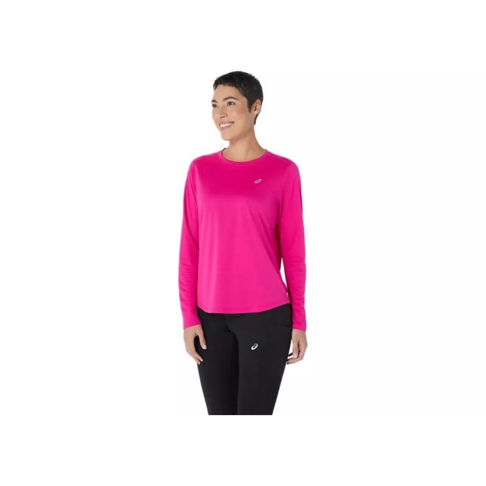 Asics Silver Womens Long Sleeve Running Top - Pink Rave