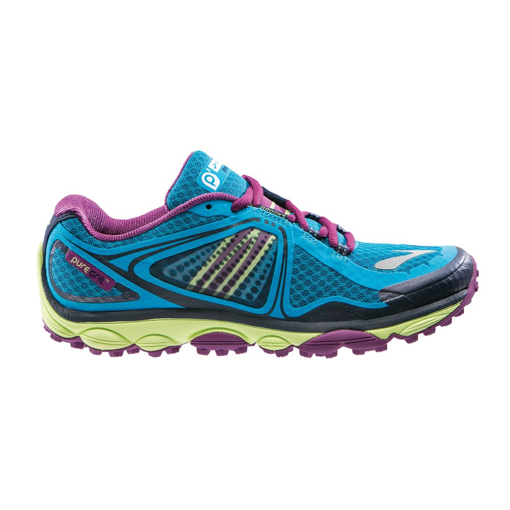 Brooks PureGrit Womens Trail Running Shoes Blue Jewel/Sharp