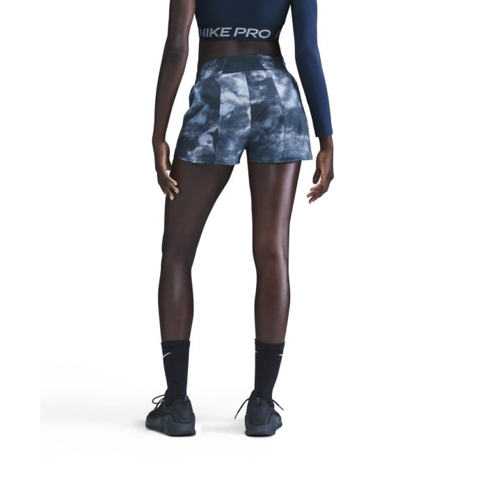 Nike One Dri-Fit Womens High-Waisted 3 Inch Brief-Lined Running Shorts - Armory Navy/Black