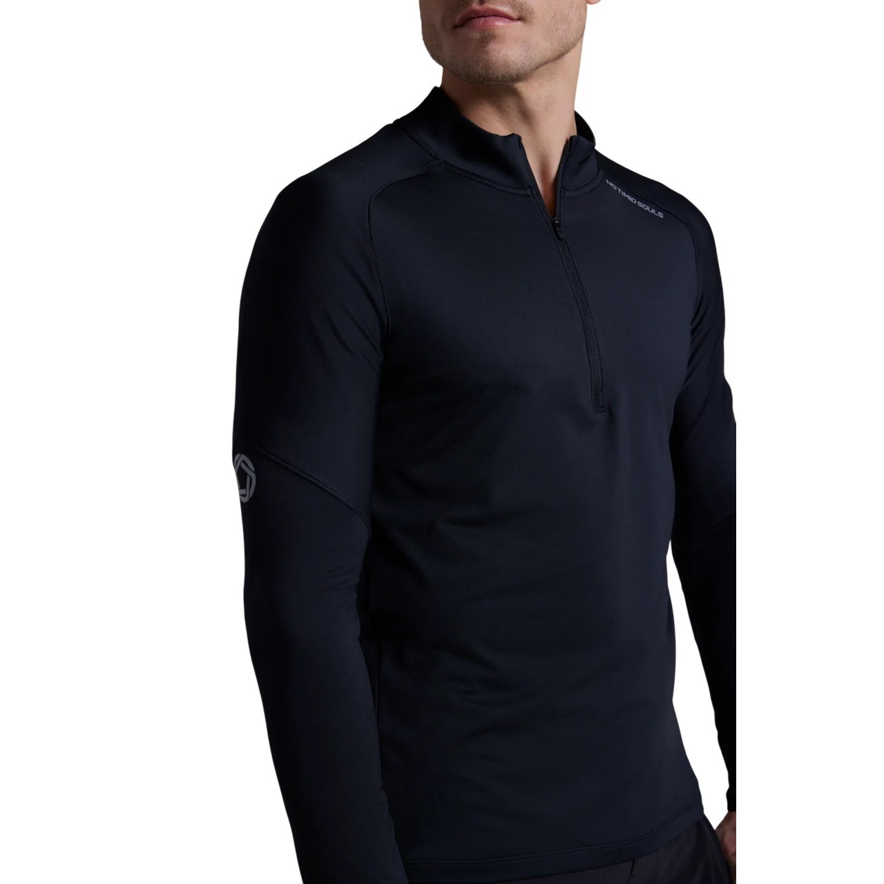 No Timid Souls AIRWRAP Mens 1/4 Zip - New Black