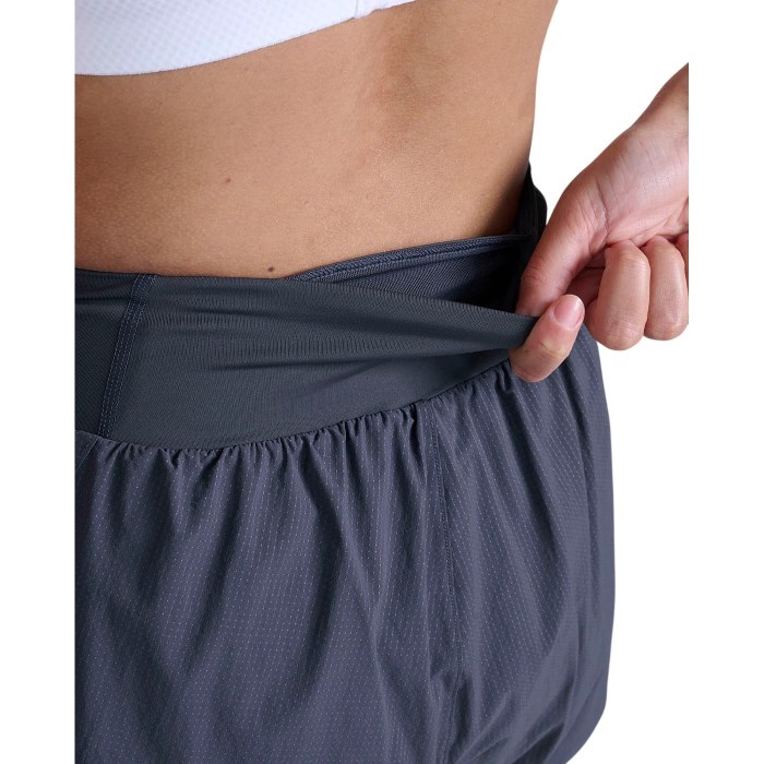 2XU Light Speed Hi-Rise 3 Inch Womens Running Shorts - India Ink/Black Reflective