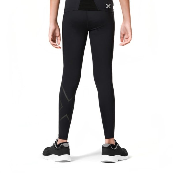 2XU Kids Girls Compression Long Tights - Black/Nero