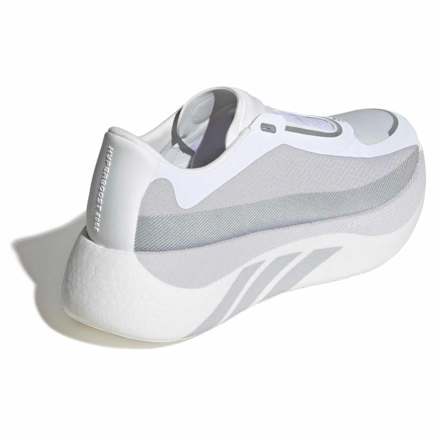 adidas Hyperboost Edge - Mens Running Shoes - Cloud White/Solid Grey/Silver Metallic - image 5