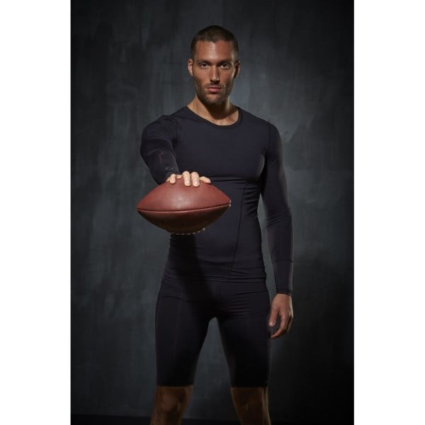 Bayse Compression Mens Long Sleeve Training Top - Black