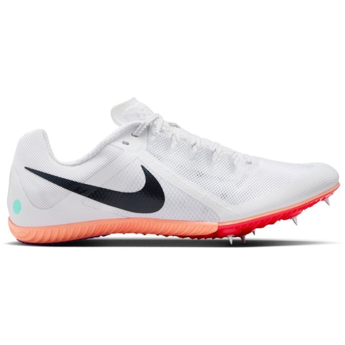 Nike Zoom Rival Multi - Unisex Track Running Spikes - White/Obsidian/Bright Crimson
