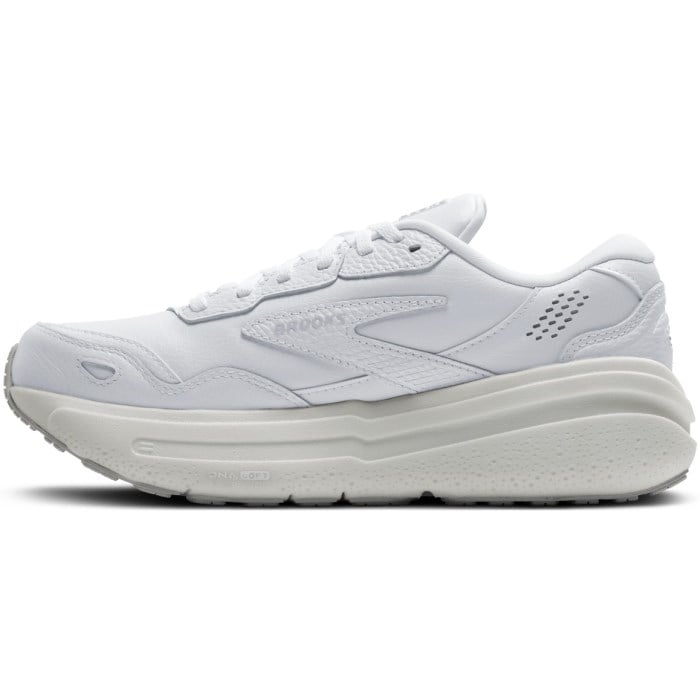 Brooks Ghost Max 2 Leather - Mens Walking Shoes - White/White
