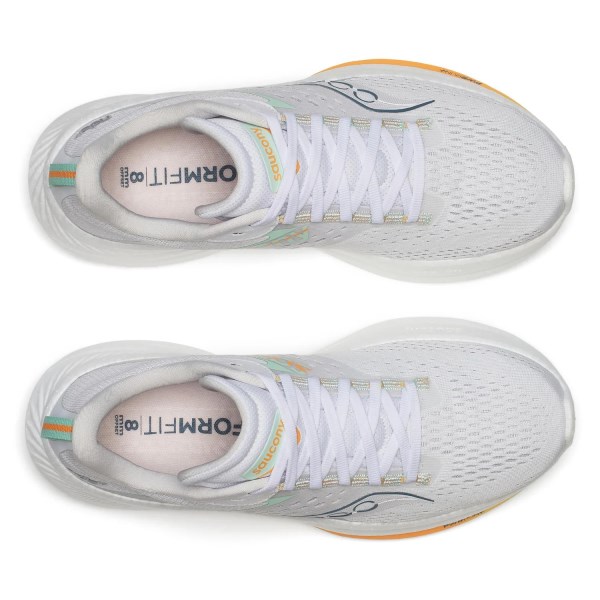Saucony Ride 17 - Womens Running Shoes - White/Peel