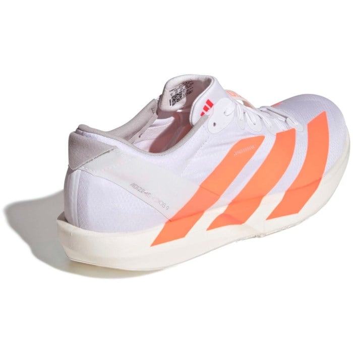 adidas Adizero Adios 9 - Mens Running Shoes - Cloud White/Lucid Orange/Lucid Red