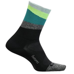 Feetures Elite Light Cushion Mini Crew Running Socks - Ascent Green