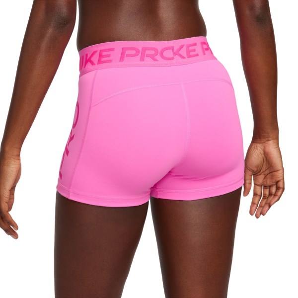 Nike Pro 3 Inch Graphic Womens Training Shorts - Playful Pink/Alchemy Pink/White