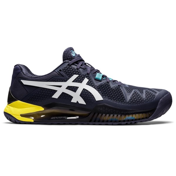 Asics Gel Resolution 8 - Mens Tennis Shoes - Indigo/Fog White