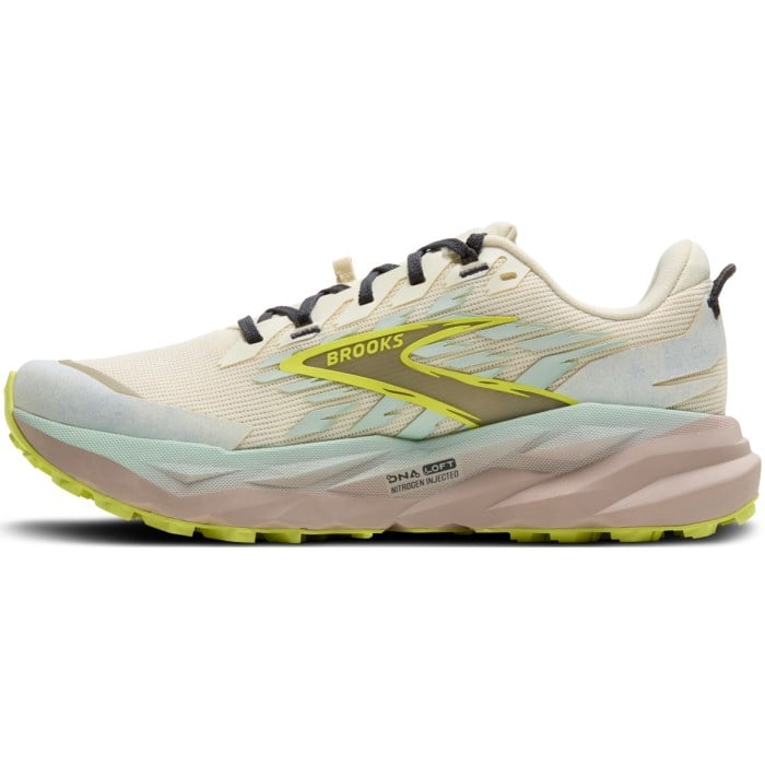 Brooks Cascadia 19 - Womens Trail Running Shoes - Coconut/Misty Blue/Ebony
