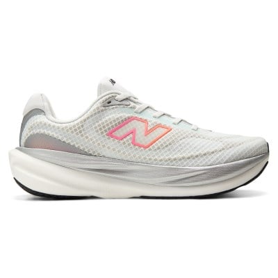 New Balance 1080v15 Breathe - Mens Running Shoes - White/Pink Heat/Tangerine Heat