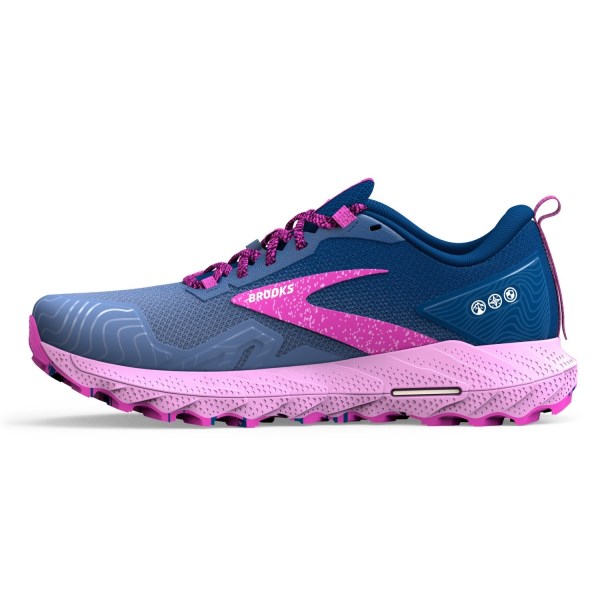 Brooks Cascadia 17 - Womens Trail Running Shoes - Navy/Purple/Violet