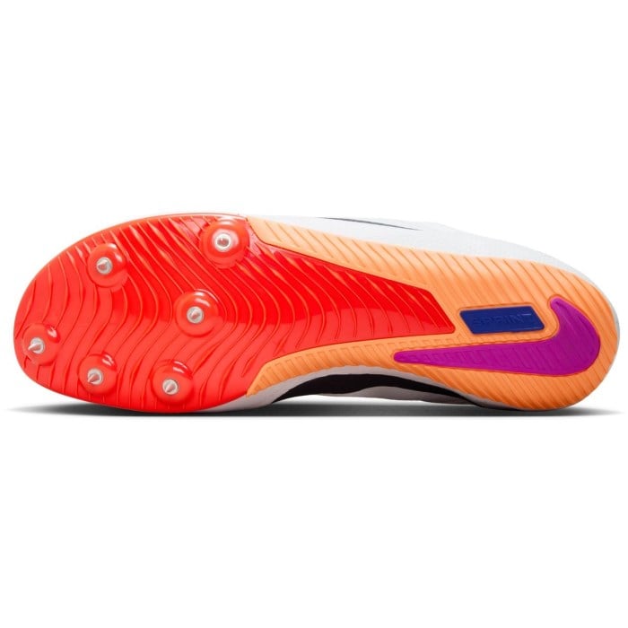 Nike Zoom Rival Sprint - Unisex Sprint Spikes - White/Obsidian/Bright Crimson/Hyper Turq