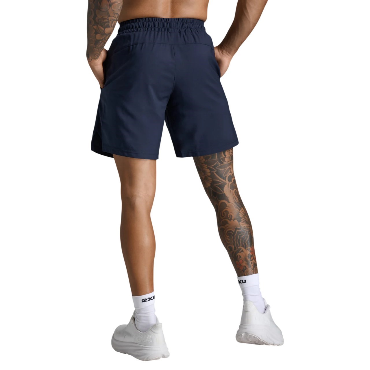 2XU Aspire Mens 7 Inch Shorts - Midnight/White