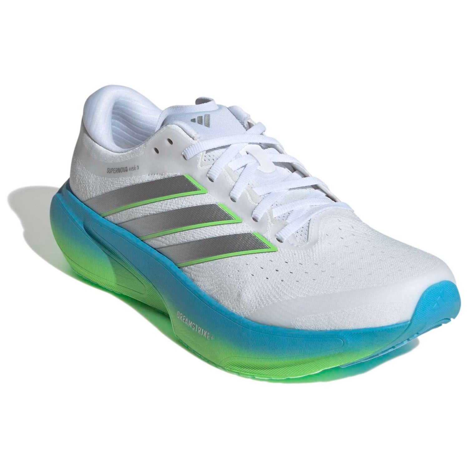 adidas Supernova Rise 3 - Mens Running Shoes - Cloud White/Silver Metallic/Semi Blue Burst