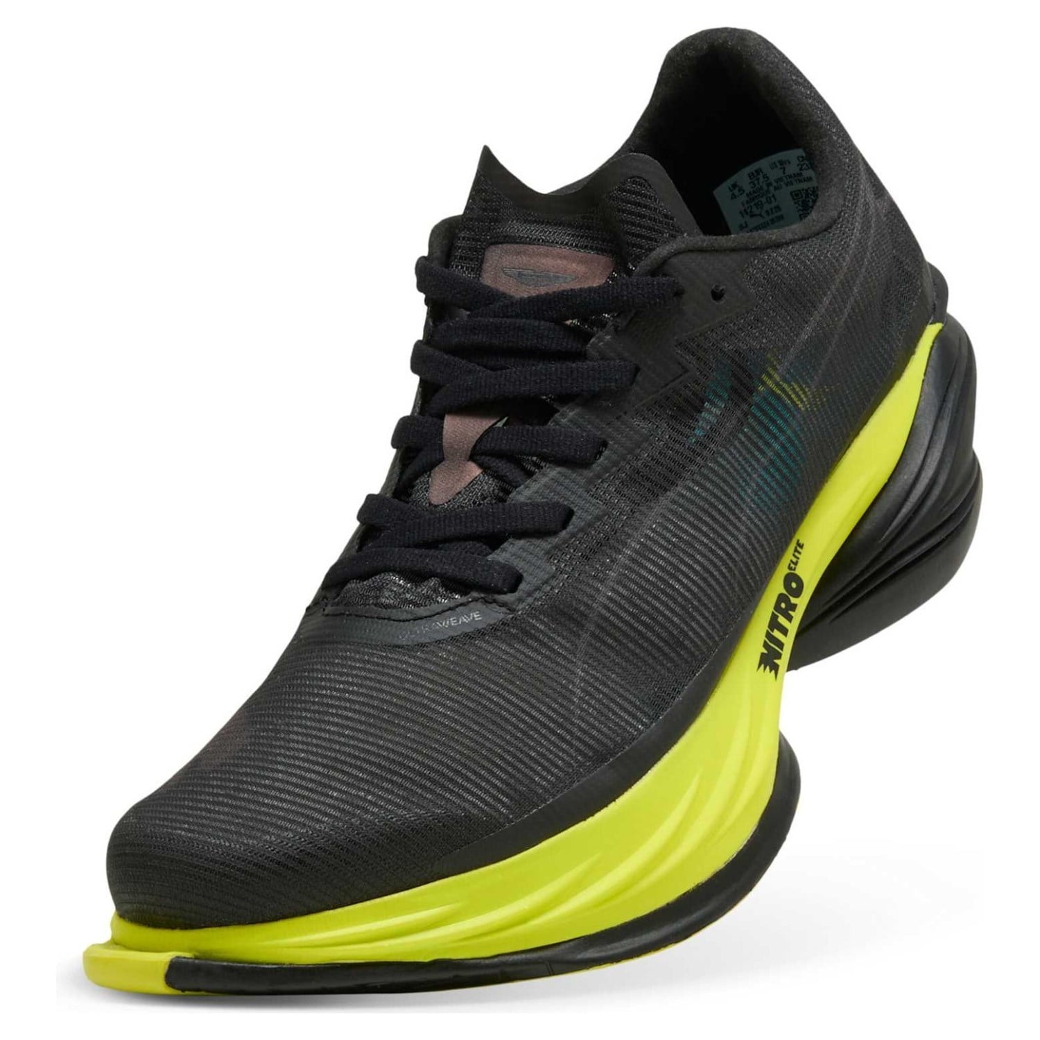 Puma Fast-R 3 Nitro Elite Aston Martin Aramco F1 - Womens Running Shoes - Black/Lime Shimmer/Green