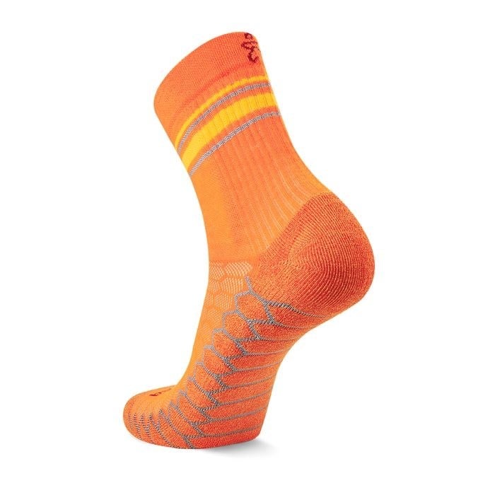 Balega Silver Mini Crew Running Socks - Neon Orange
