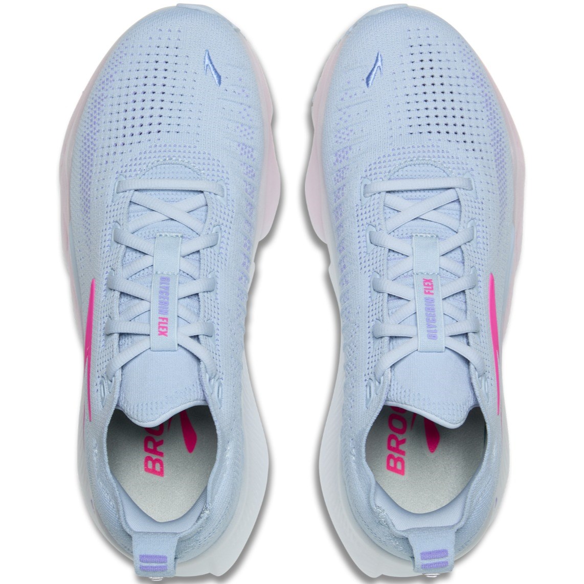 Brooks Glycerin Flex - Womens Running Shoes - Skyway/Pink/Blazing Bel