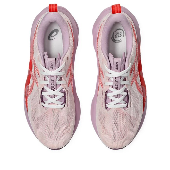 Asics NovaBlast 5 - Womens Running Shoes - White/Coral Reef