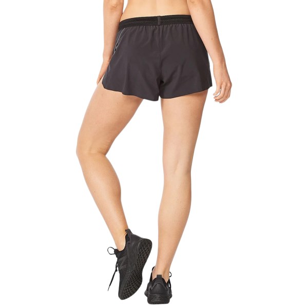 2XU Light Speed 3 Inch Womens Running Shorts - Black/Black Reflective