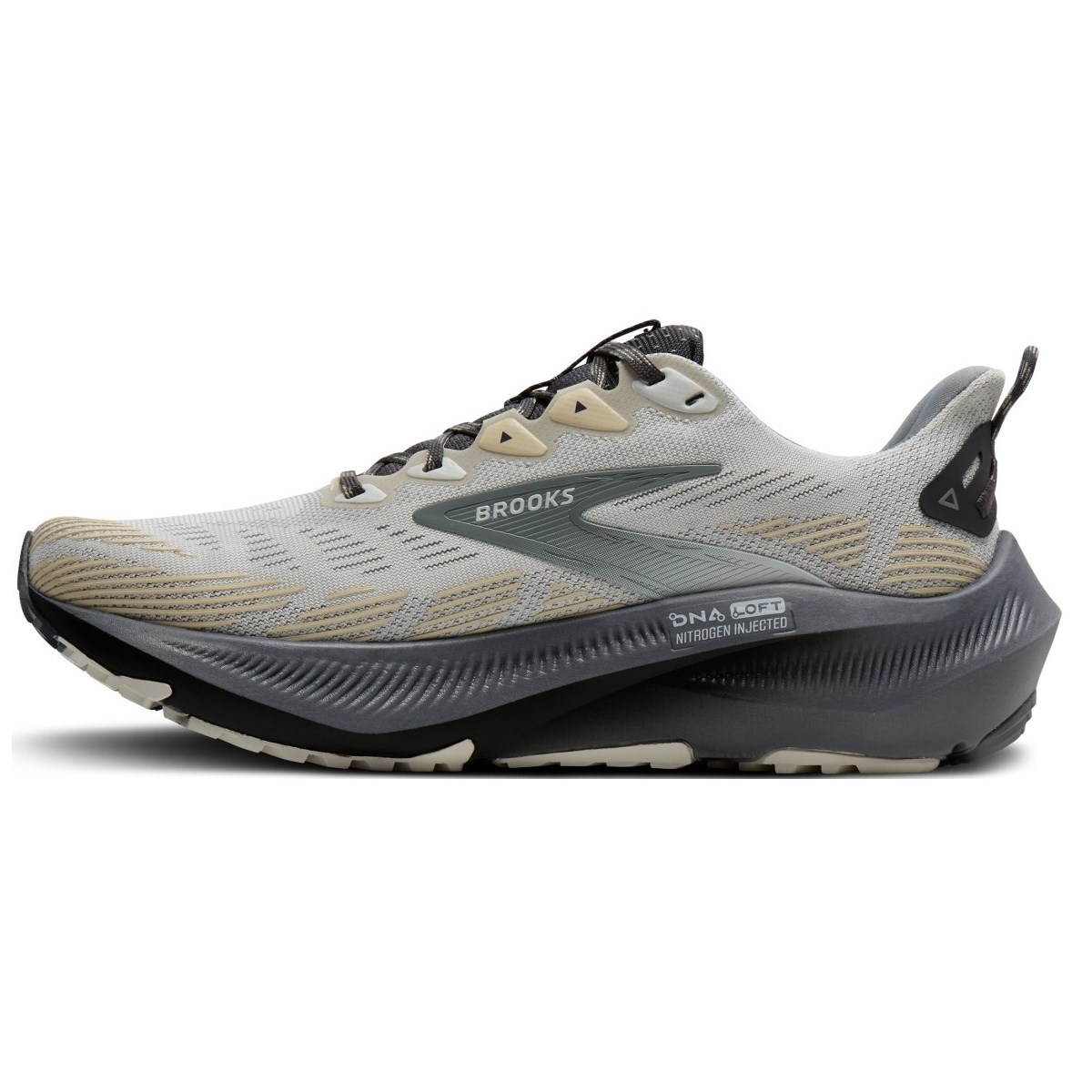 Brooks Ghost Trail - Mens Trail Running Shoes - Gray/Gray/Bleached Sand