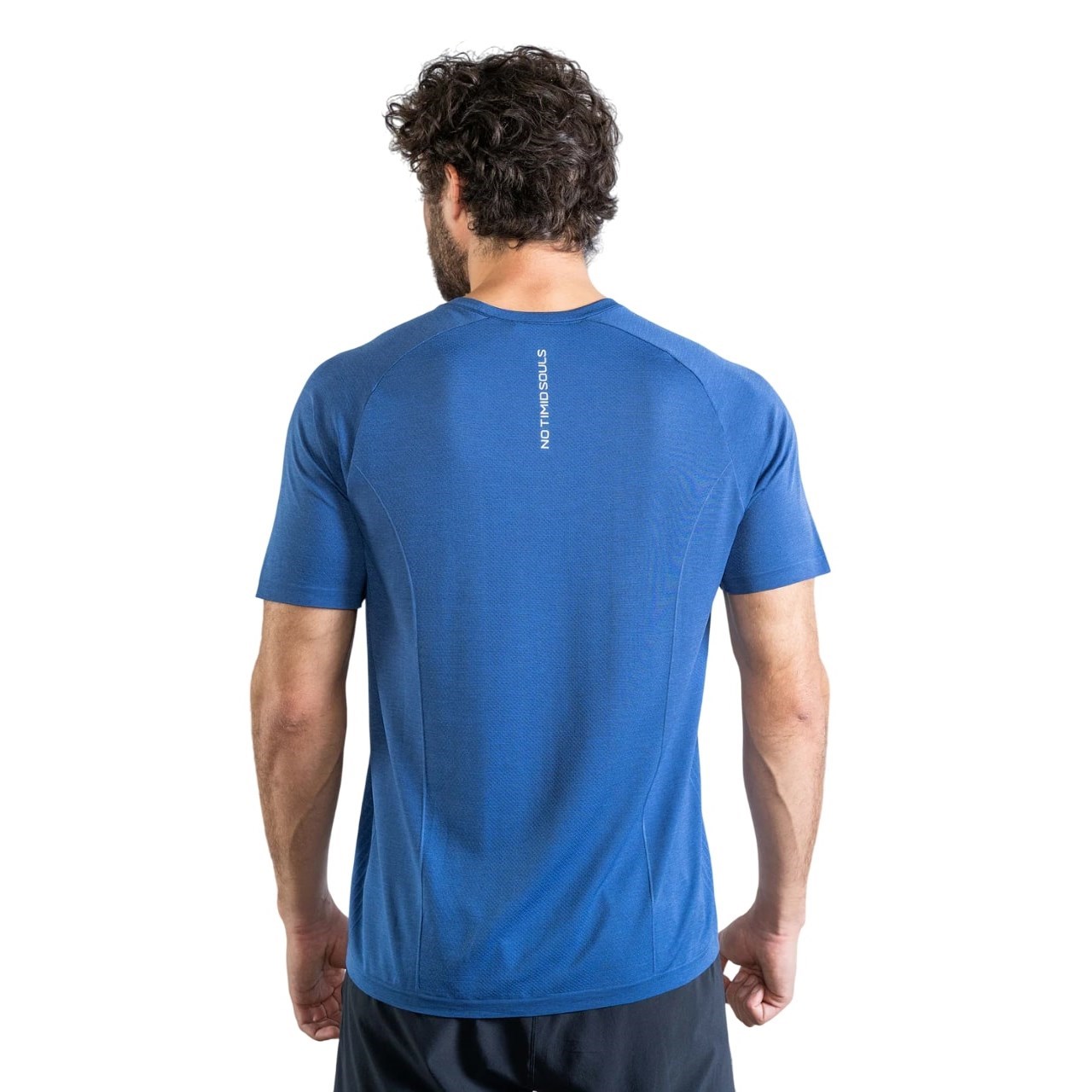 No Timid Souls GLIDE360 Mens Short Sleeve Top - Pacific Ocean Blue Marle