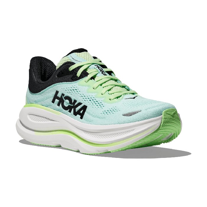 Hoka Bondi 9 - Mens Running Shoes - Luna Moth/Blue Spark