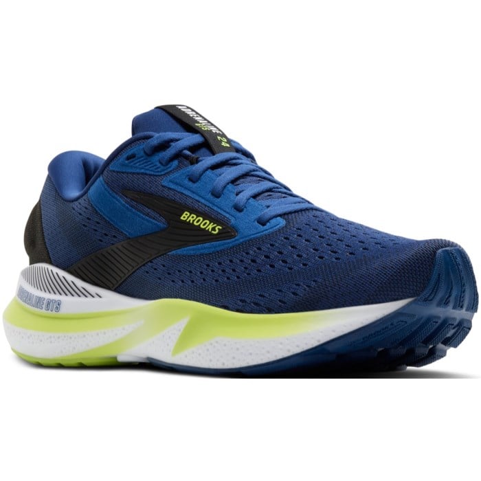 Brooks Adrenaline GTS 24 - Mens Running Shoes - Navy Peony/Black/Lime