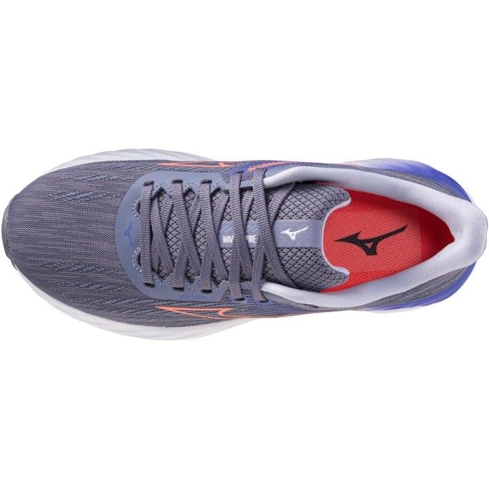 Mizuno Wave Inspire 21 - Womens Running Shoes - Blue Granite/Striking Coral/Iris Bloom