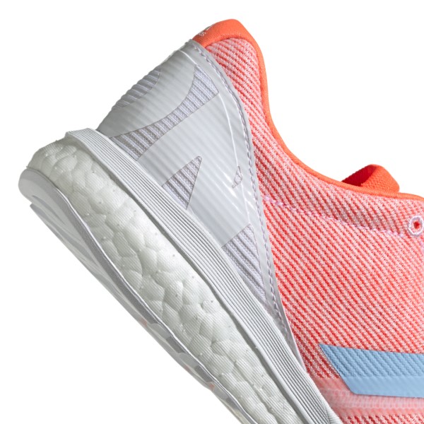 Adidas Adizero Boston 8 - Womens Running Shoes - Footwear White/Blue/Solar Orange