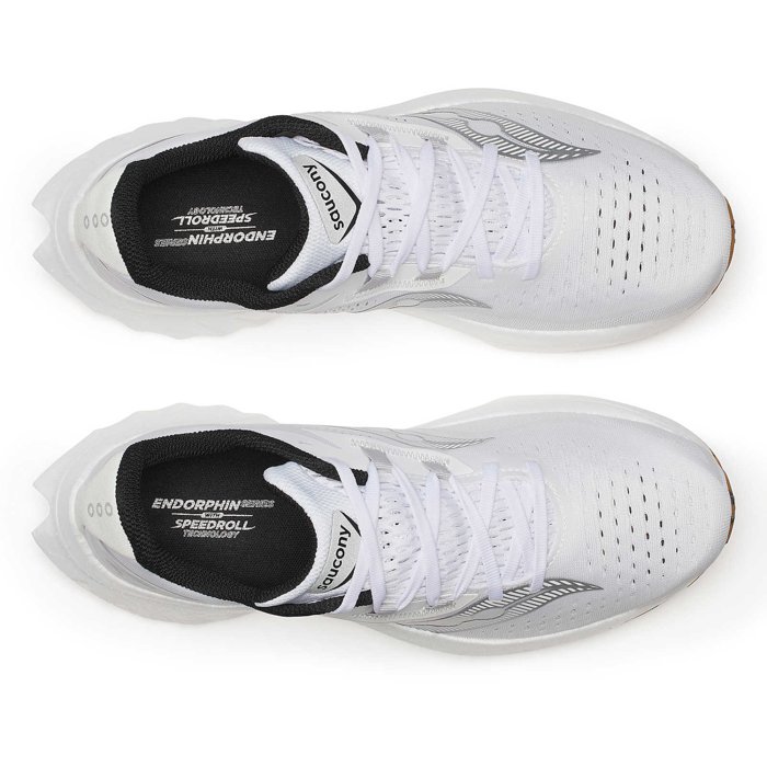 Saucony Endorphin Speed 4 - Mens Running Shoes - White/Gum