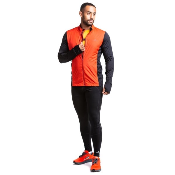 Ronhill Tech Hyperchill Mens Running Jacket - Black/Red